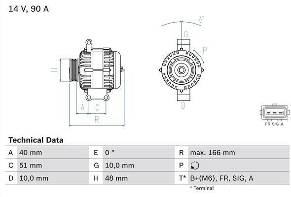 Bosch Lichtmaschine Generator 90A