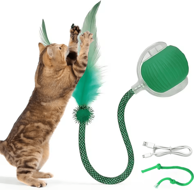 Inspire Curations SpeedyTail Smart Interactive Moving Ball For Cats green