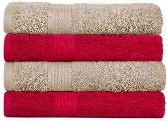 Ample Decor Cotton Plus Highly Absorbent Hand Towel 18x28 Inch - Pack of 4