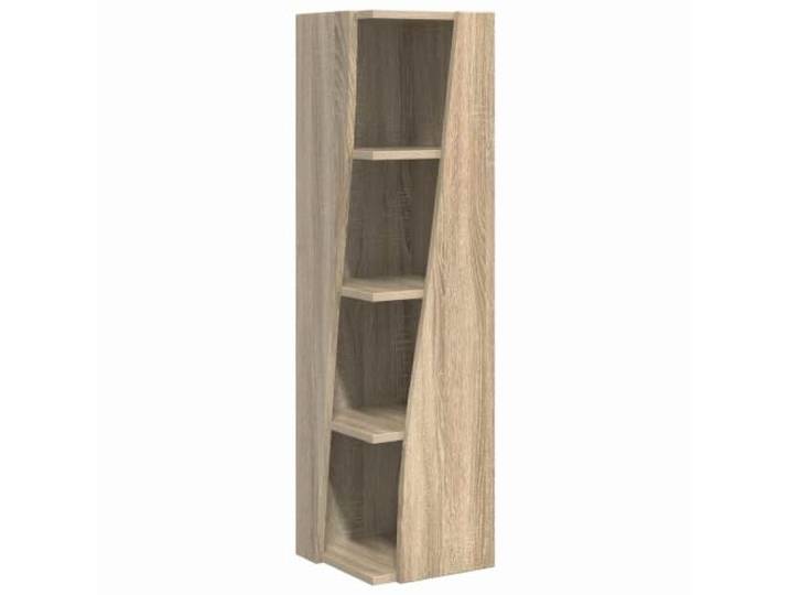 QINXIXINAIXI Eckschrank 27,5x27x102 cm Holzwerkstoff Sonoma-Eiche Schlankes mattes Finish, klares Design, Eckaufstellung, Wandmontage nötig, für Wohnzimmer