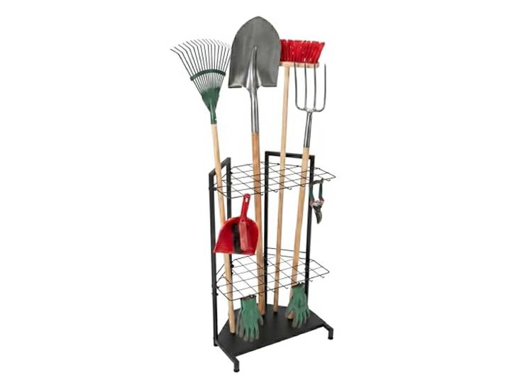 Relaxdays Porte-Outils de Jardin pour 34 Outils\, Coins et recoins\, Noir garage et abri de jardin\, acier