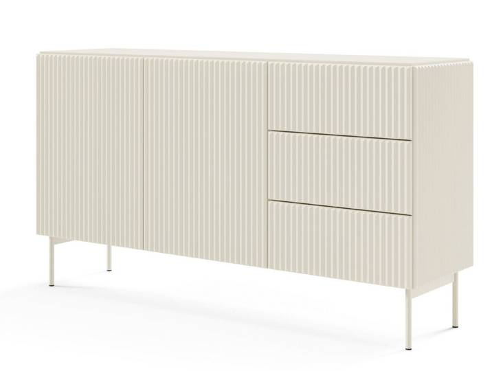 Compleo Kommode Sideboard modern,Wohnzimmerkommode, Wohnmöbel, Kommode mit 3 Schubladen