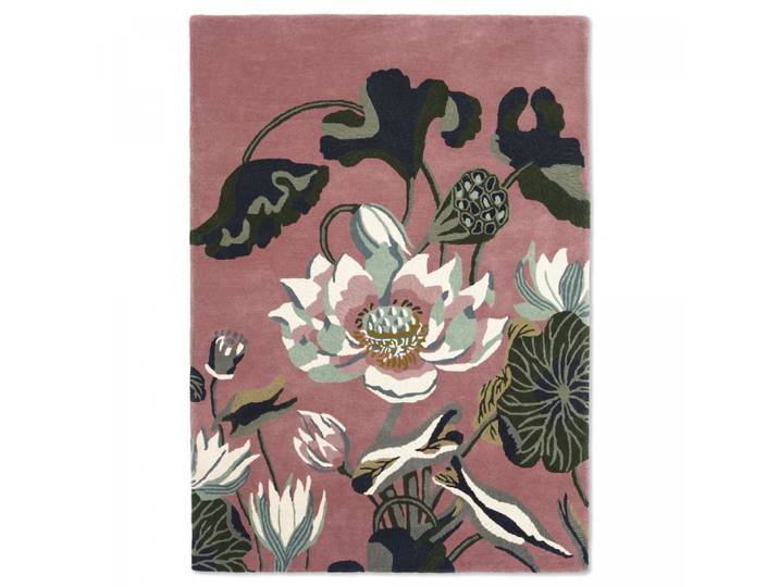 Tapis entrée 120x180 laine rose
