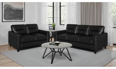 Coaster Scotland Faux Leather Upholstered Sofa Set