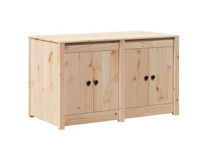 GPWERSDF Küchenschrank MEPPEL Braun Eichen-Optik 106 x 55 x 64 cm Massiv Kiefernholz, Stauraum mit Regalböden, bündige Türen, Knopfgriffe, für Innenbereich