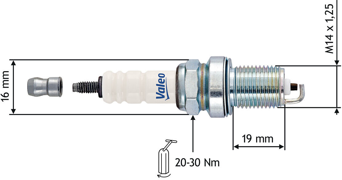 Valeo Zündkerze 246895 Für Fiat Peugeot Renault
