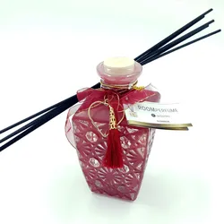 Raumduft GLÜHWEIN Raum Parfum - Hello Winter Diffuser Glasflasche mir Fräsmuster