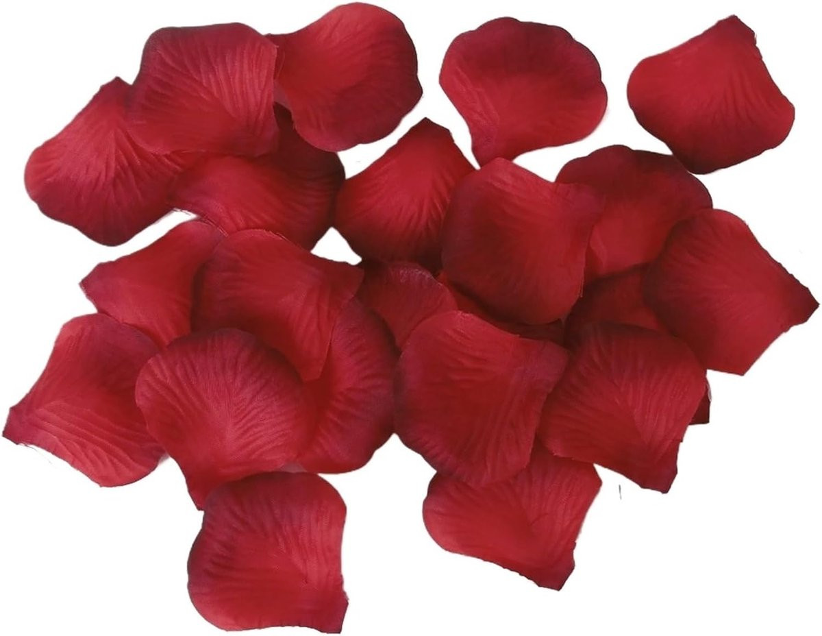 Rozen bloemblaadjes kunstbloemen decoratie voor bruiloft en feest in geleidelijk rood