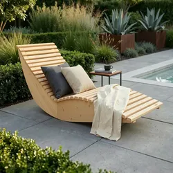 HOME DELUXE Wellenholzliege WOLGA - 60 cm
