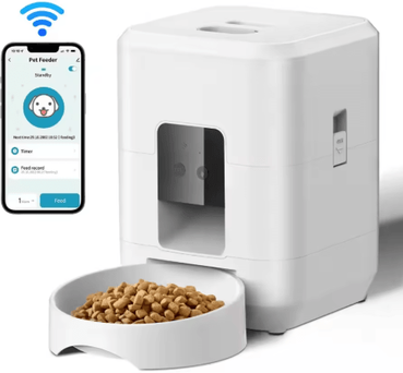 Inspire Picks Smart Automatic Pet Feeder With Timer & Portion Control Cat & Dog Food Dispenser white Wifi Feeder