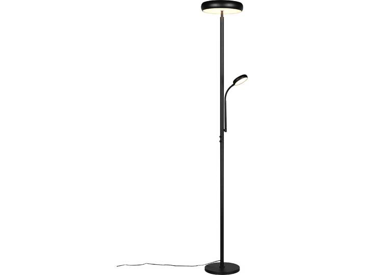 Lampadaire LED\, intensité lumineuse variable\, télécommande\, noir\, H 183 cm