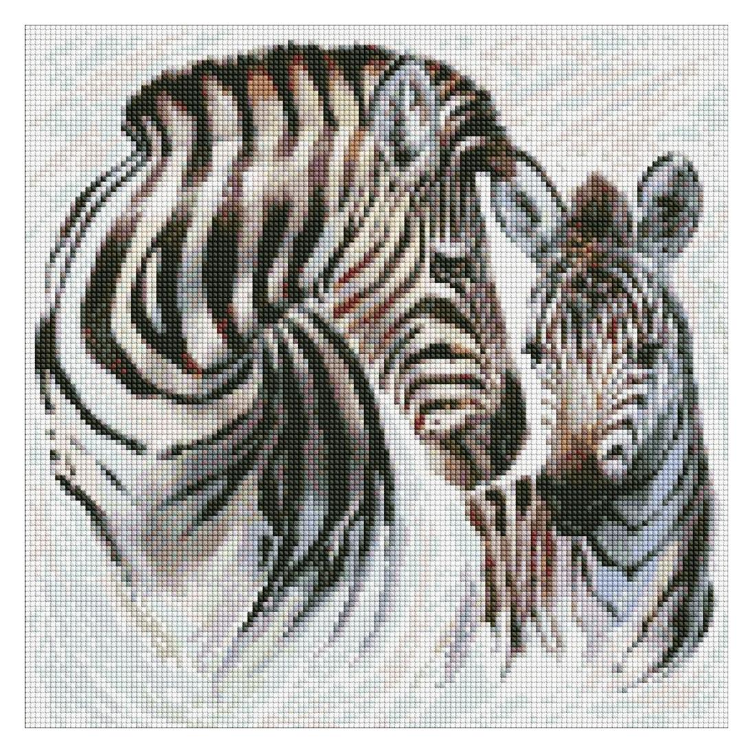 Ideyka Diamond Painting - Gestreiftes Leben mit Rahmen 40 x 40 cm (AMO7362)