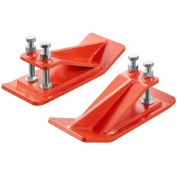 VEVOR Traktorschaufelschutz, 2 Stk. schaufelkantenschutz aus Stahl, Anti-Rutsch-Vorrichtung mit doppelten Sechskant-Kontermuttern & -schrauben, für Schnee, Laubentfernung & Kiesstreuung (Orange)