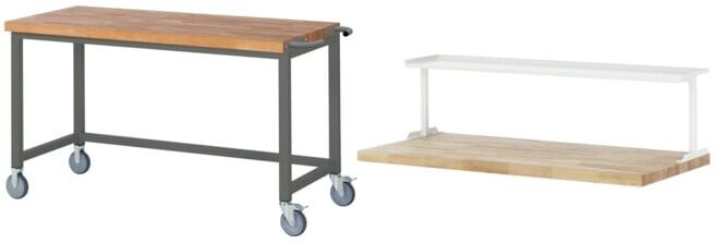 Set STIER Fahrbare Werkbank Premium BxTxH 1500x700x880 mm + Ablage zur...