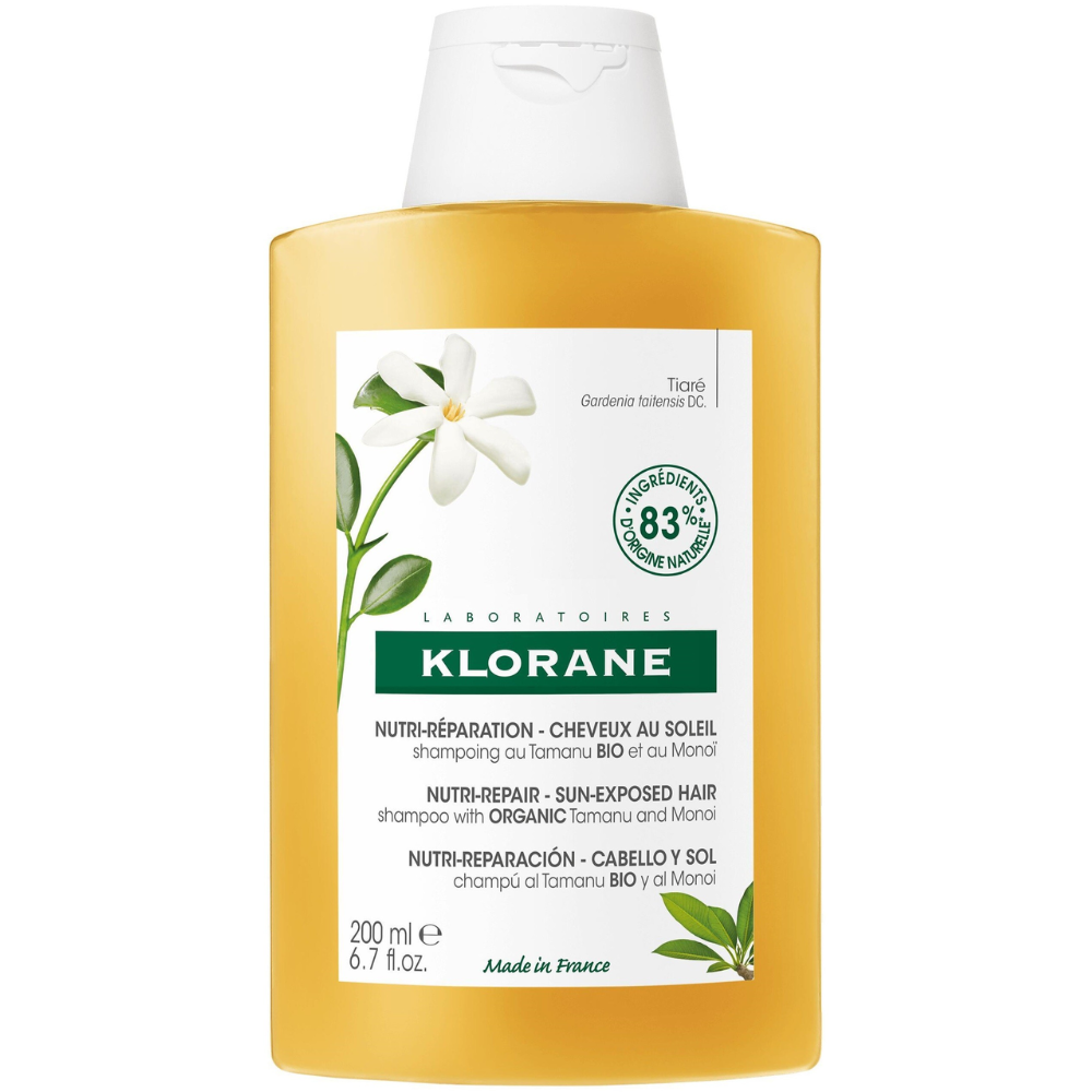 Klorane Sun Radiance Hair Shampoo Tamanu Bio and Monoi 200mL