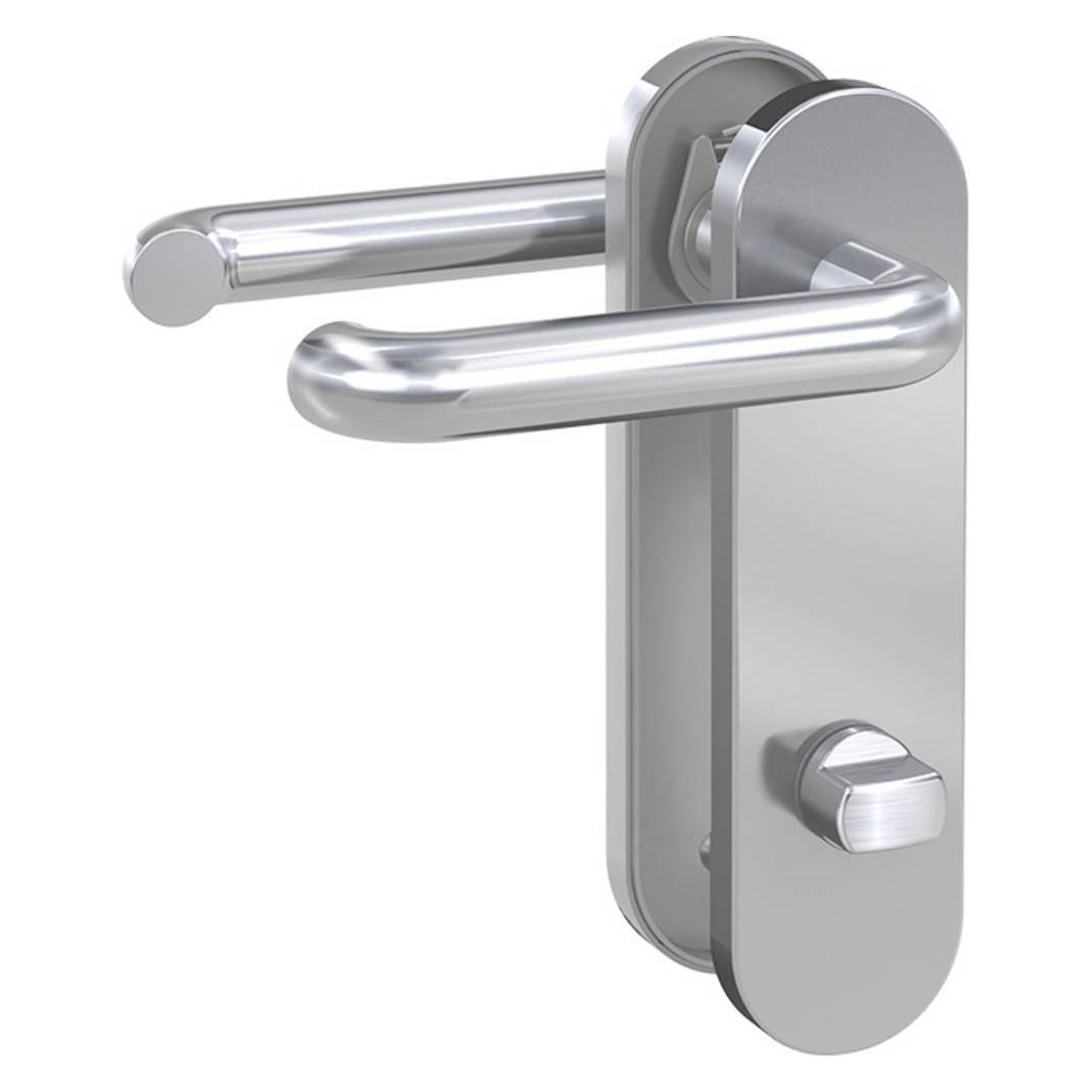 BASI 7304-0328, Schlüssellose Türdrückergarnitur, Edelstahl, Edelstahl, Linkshändig (Türgriff) (7304-0328)