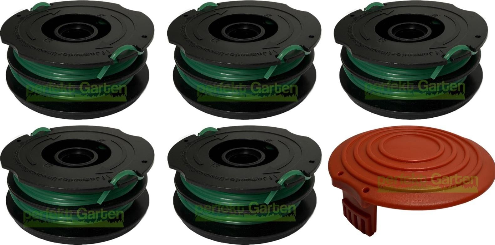 PerfektGarten 5 spoelen en kap voor Black & Decker GH1000 GH2000 A6495 RS0011 grastrimmer