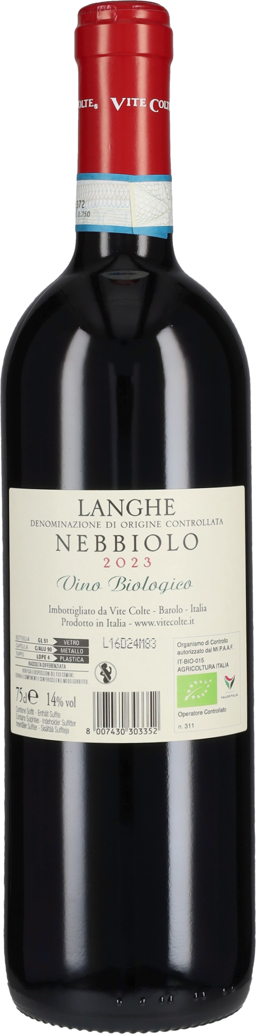 Langhe Nebbiolo 'Rosso Corallo' Vite Colte 2023