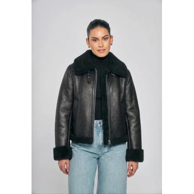 Lederimitatjacke FREAKY NATION "T-CSYL-Hestovrviio", Damen, Gr. XXXL(46), schwarz, Oberstoff: 100% Polyester, normal, Jacken