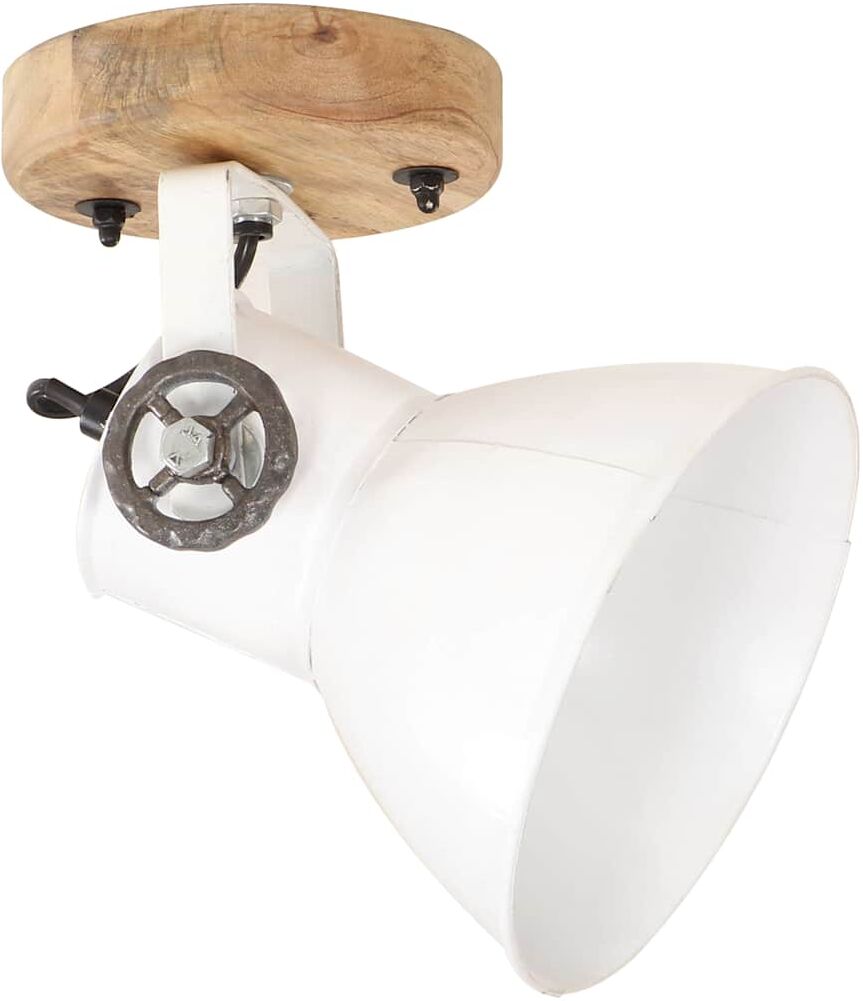 vidaXL Lámparas industriales de pared/techo 2 uds blanca 20x25 cm E27 Blanco