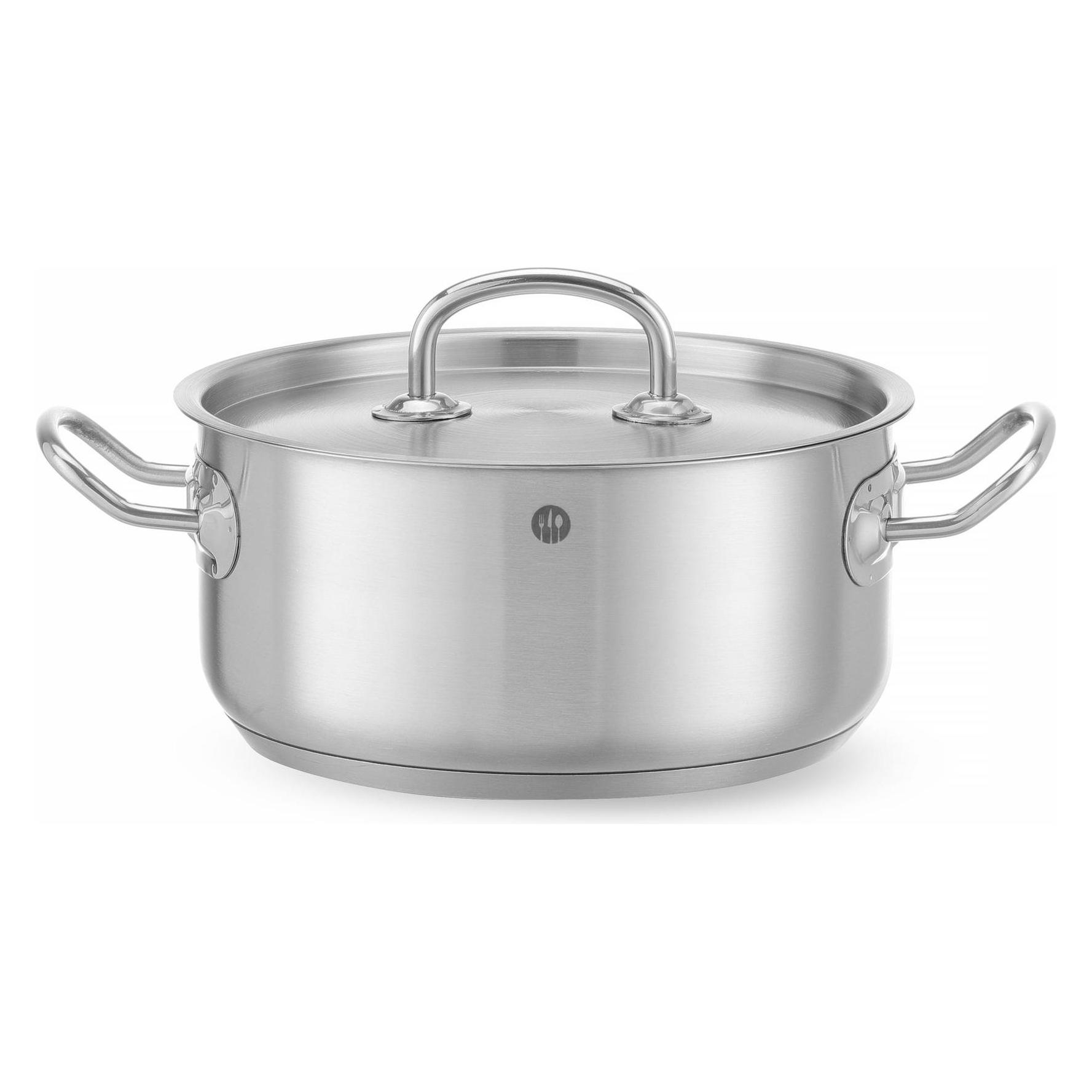 Gastro Hero Kitchenine Bratentopf m/Deckel Edelstahl l (Bräter + Schmortopf, Edelstahl, 20 x 11 cm) (836019)