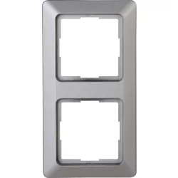 Kopp 305720061 MILANO - Abdeckrahmen 2-fach, Farbe: stahl