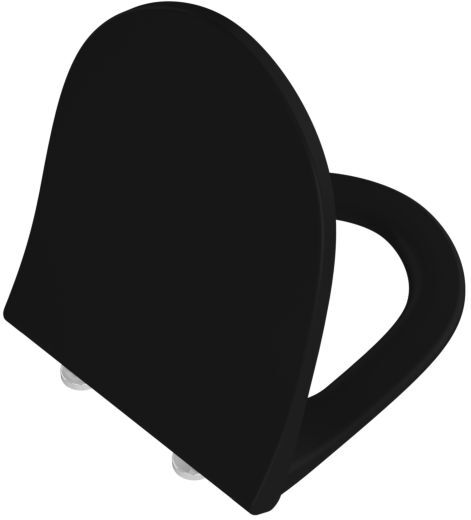 VitrA Sento Slim Wrap WC-Sitz 130-483R009 36,8x45,2cm, mit Absenkautomatik und Schnellverschluss, schwarz matt