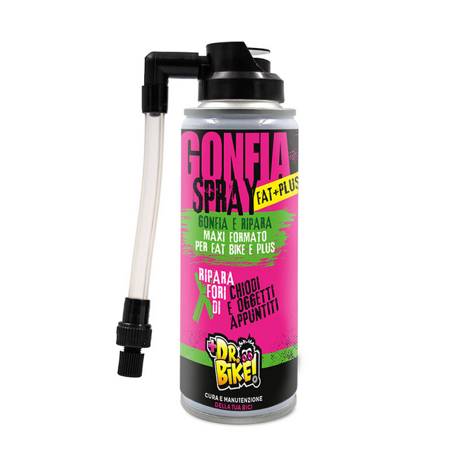 DR BIKE Gonfia e ripara  200ml FAT PLUS con raccordo