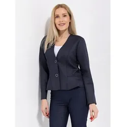 KIM & CO. Jacke, Blazer-Form Scuba Leder Optik 2-Knopf-Verschluss figurumspielend