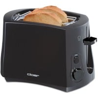 Toaster 3310 schwarz, 825 Watt, für 2 Scheiben Toast