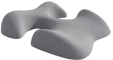 Inspired Deals Memory Foam Support Pillow Set For Bed & Relaxation light Gray