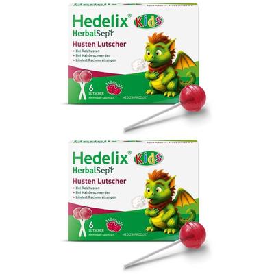 Hedelix HerbalSept Husten Lutscher Kids 2x 2x6 St Bonbons