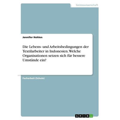 Die Lebens- und Arbeitsbedingungen der Textilarbeiter in Indonesien. Welche Organisationen setzen sich für bessere Umstände ein?, Taschenbuch von