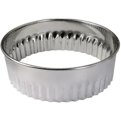 Gobel - Dose mit 8 Ausstechformen, rund, geriffelt - Edelstahl - gerollter Rand - Ø 30 bis 100 mm H 36 mm - 880001
