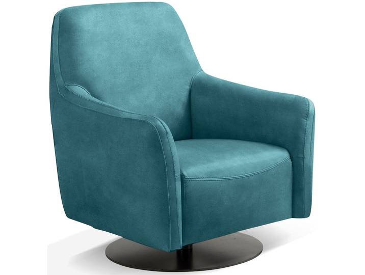 Sessel EGOITALIANO Felicity Drehsessel mit Wippfunktion, kompakt und bequem, Loungesessel , blau (teal), B:77cm H:88cm T:85cm, Sessel, Sessel, Solitärsessel drehbar mit Wipp-Funktion