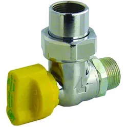 Aalberts SEPP Gas Gas-Eckkugelhahn 0029485 DN 25, R 1 x Rp 1, Messing verchromt