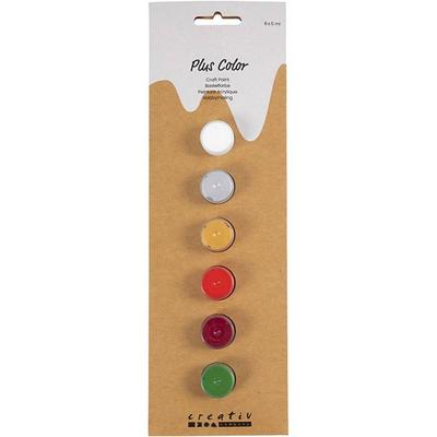 Creativ Company Hobbyfarbe Plus Color, Weihnachtsfarben, 6x5 ml
