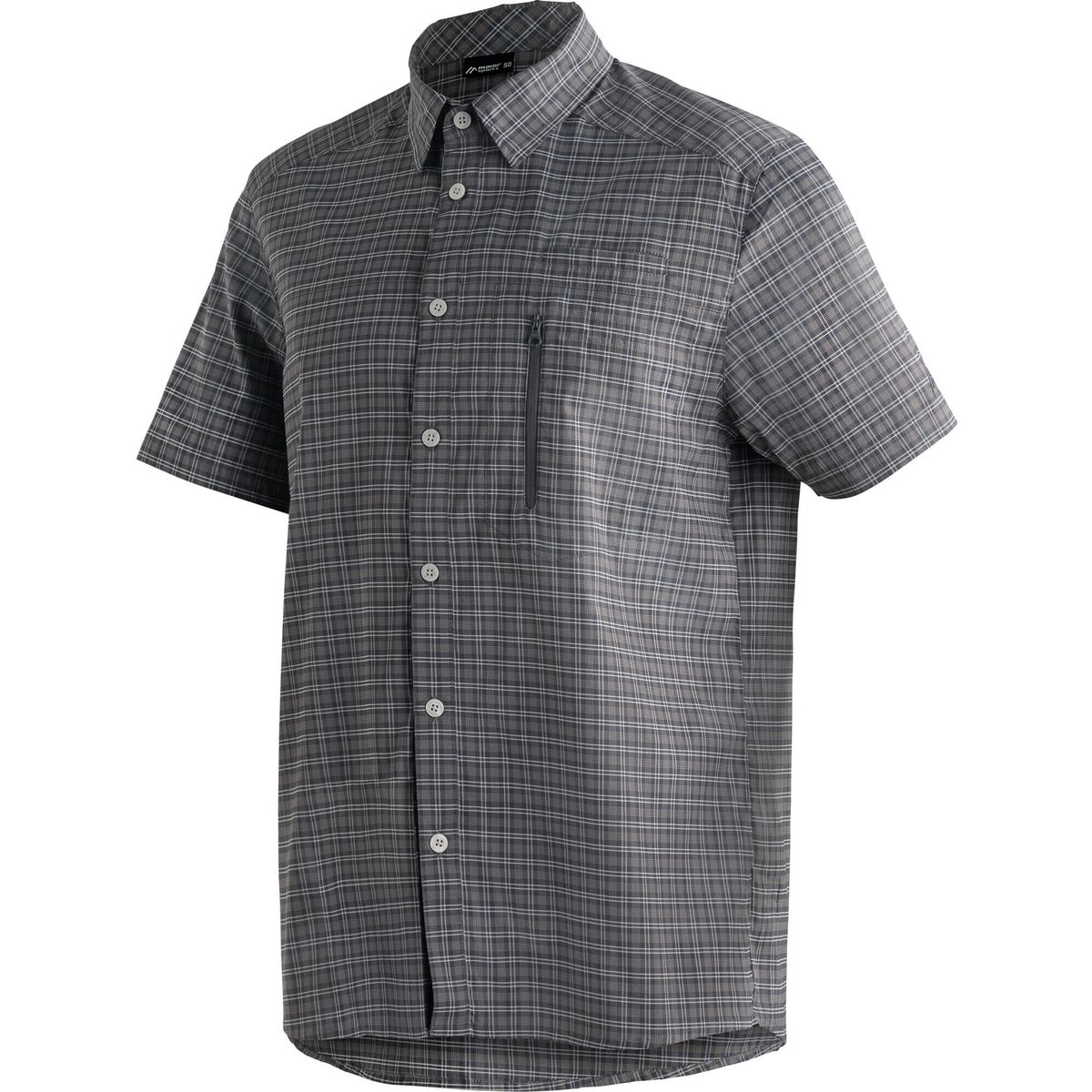 Maier Sports Mats Short Sleeve grey check (M19578) 64 3000131-M19578-64