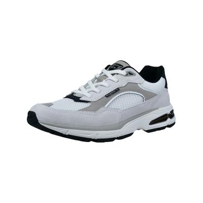 Sneaker BUGATTI "bugatti Sneaker Leder", Herren, Gr. 41, schwarz-weiß (weiß), Leder, Schuhe Sneaker