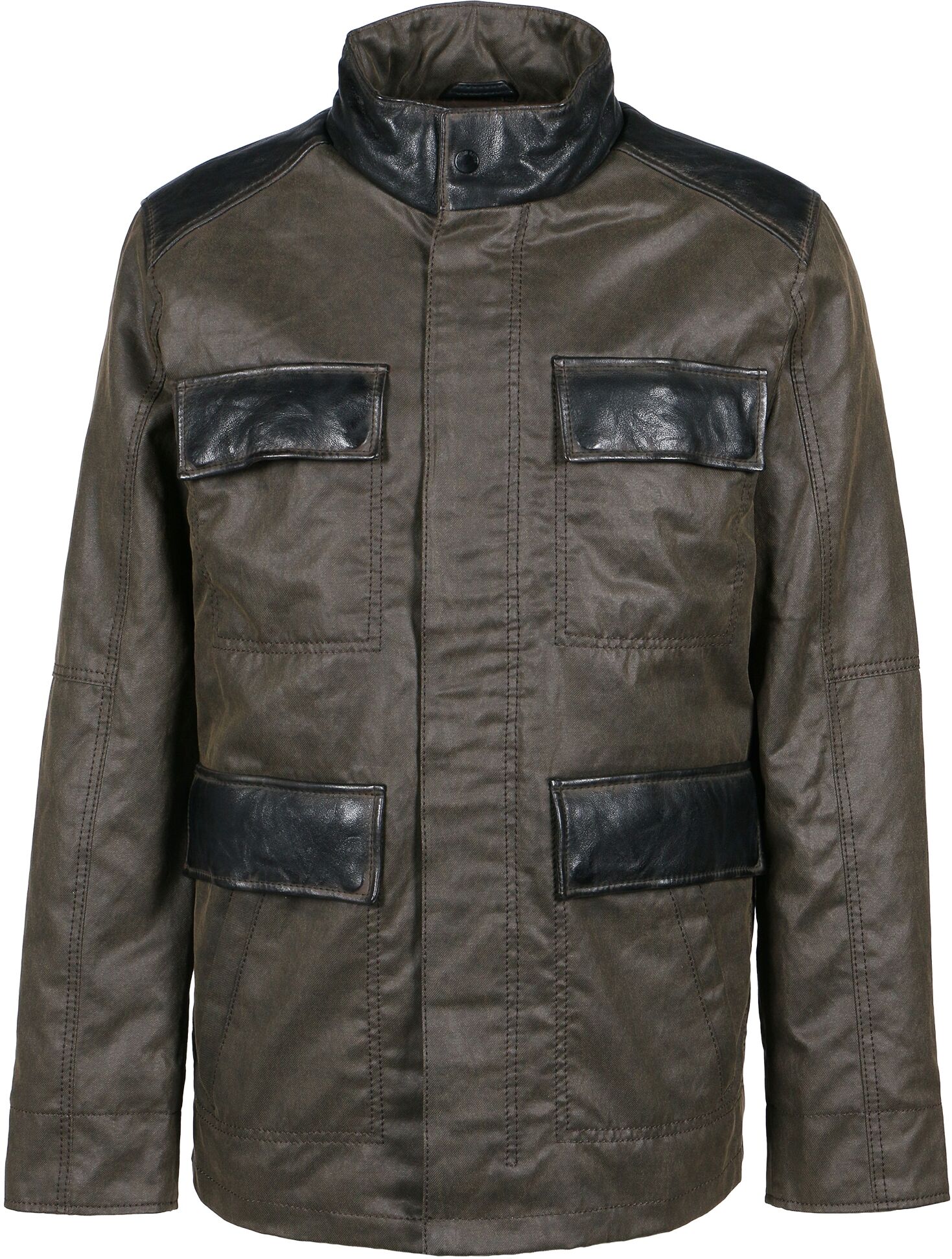 Lederjacke FREAKY NATION "Jakov-FN", Herren, Gr. L(48), grün, 100% Baumwolle, Jacken Lederjacke grün L(48)