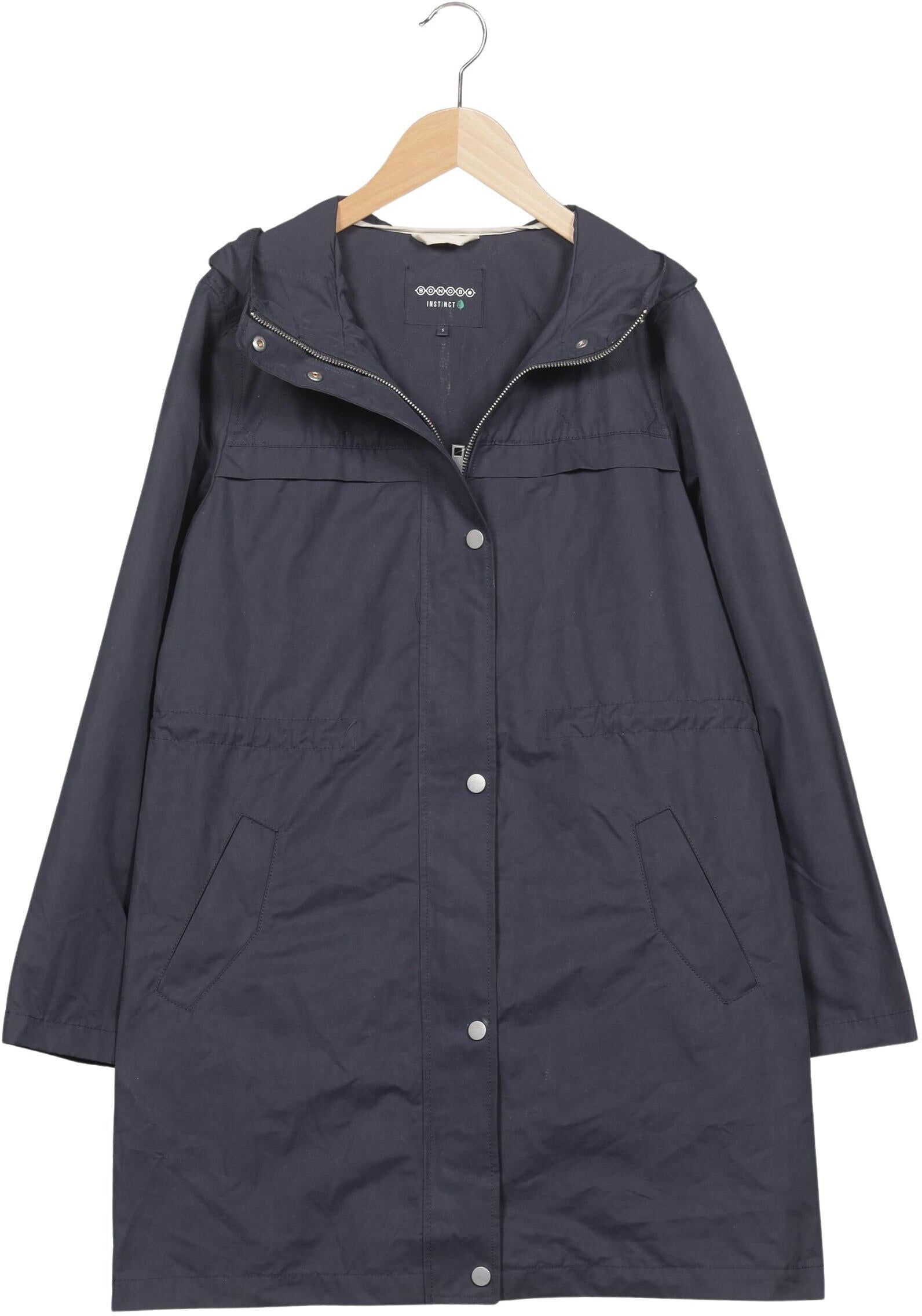 bonobo Damen Mantel, Marineblau, Gr. S, Baumwolle / Synthetik - Second Hand