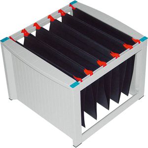 Helit Hängeregister-Box H61100-84, the rack, A4, für 40 Hängemappen, lichtgrau