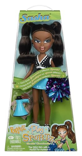 Bratz Play Sportz Sasha Cheerleader Modepop met Accessoires
