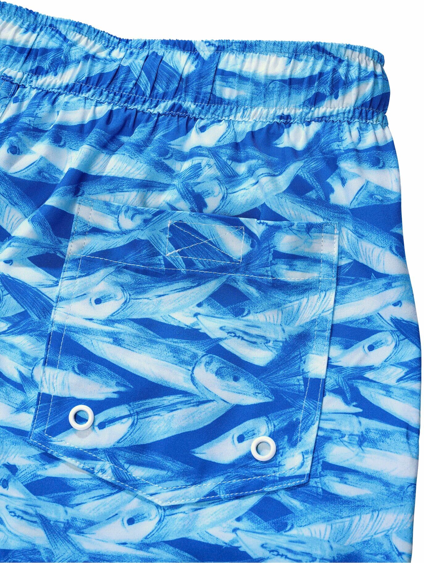 Mey & Edlich Resort-Badeshorts Fisch Blau L