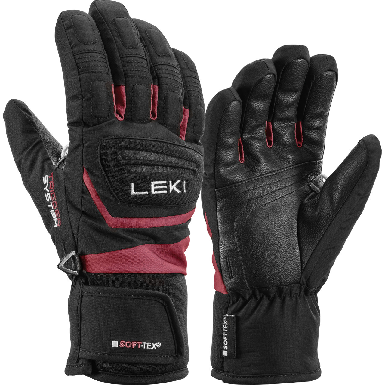 Leki Kinder Skihandschuh GRIFFIN 3D black/rose - 6,0