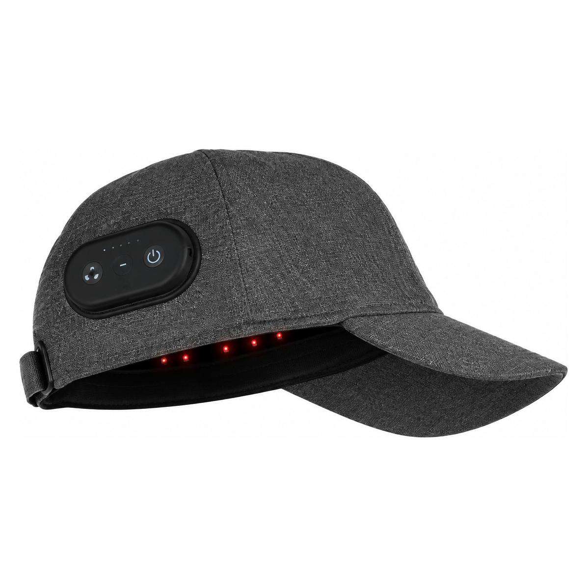 Lunni Haarpflege - Therapie-Kappe mit rotem und nahinfrarotem Licht, grau, Denim (RLG01)