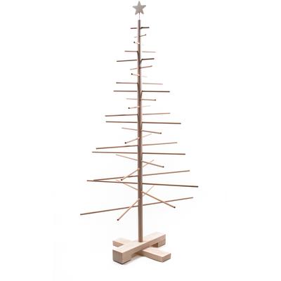 Dekobaum KREBS GLAS LAUSCHA "KGL03628, Weihnachtsdeko", beige (natur), H:125cm, Holzwerkstoff, Dekofiguren, Höhe 125 cm