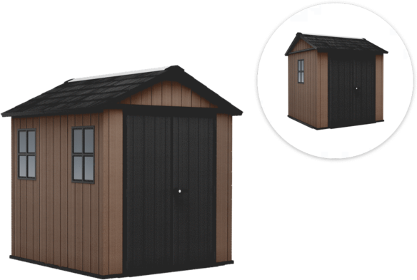Keter Newton plus 757/775 - Casetta da giardino - Con finestre - 230x223.8x246 cm