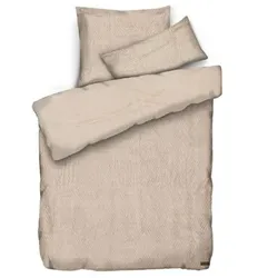 MONT CHALET Fell-Wendebettwäsche Rauten-Prägung dunkle Fellspitzen Einzelbett, 3tlg.