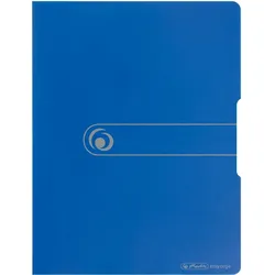 herlitz Sichtbuch PP A3 20 Hüllen blau opak to go Packung mit 5 Stück